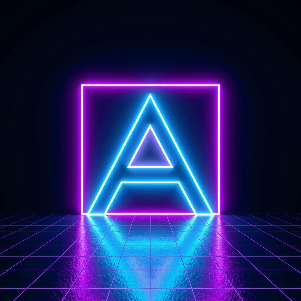 Fondo cyberpunk con elementos neón